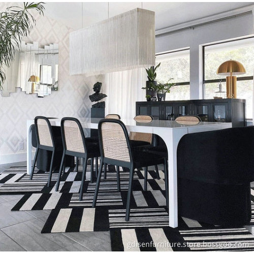 Modern Solid Wood Dining Chair Kora CaneBlackHomeDiningChair